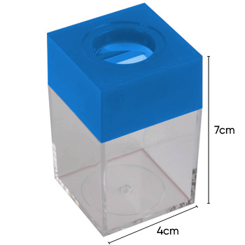 Porta Clips Azul Magnetico Quadrado 1un