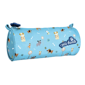 Estojo Redondo Ambar Dog Person Blue