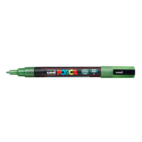 Marcador Uniball Posca PC-3ML 0,9mm Verde Glitter (L3) 1un