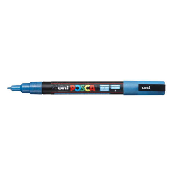 Marcador Uniball Posca PC-3ML 0,9mm Azul Claro Glitter (L12)