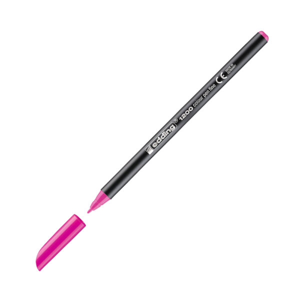 Marcador Médio Rosa Fluorescente 1mm Edding 1200 1un