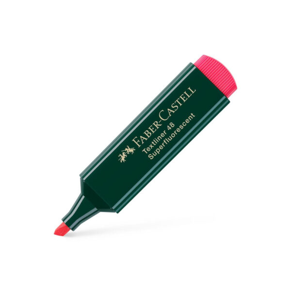 Marcador Fluorescente Vermelho Textliner 48 Faber 10un