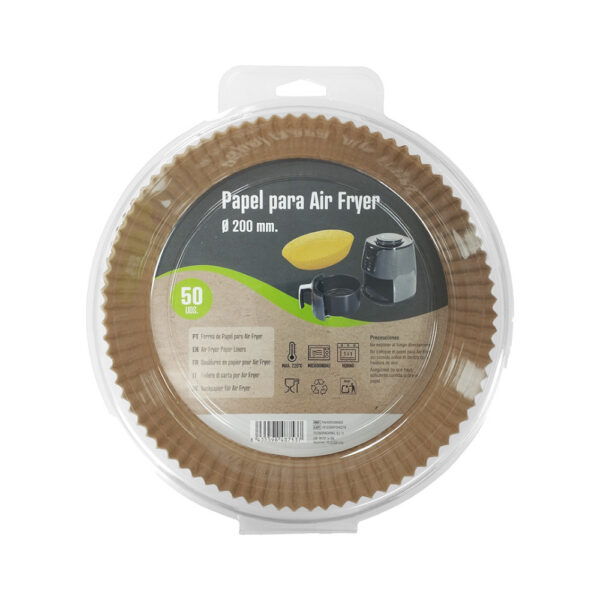 Formas de Papel para Air Fryer Redonda 20cm 50un