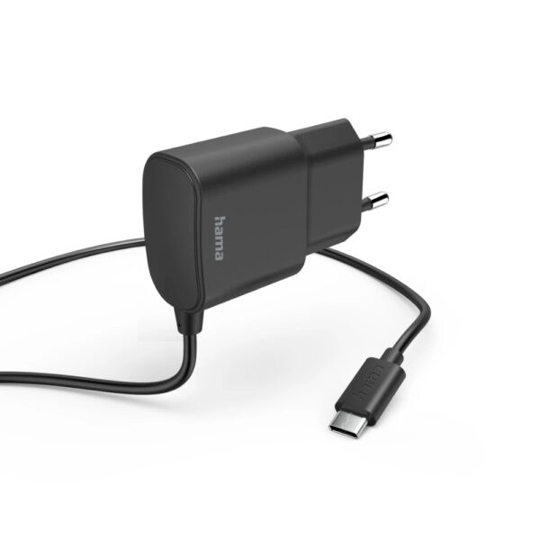 Carregador USB-C 12W Cabo 1m Preto