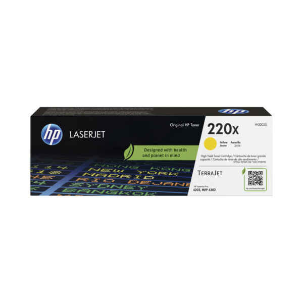 Toner HP 220X Amarelo W2202X 5500 Pág.