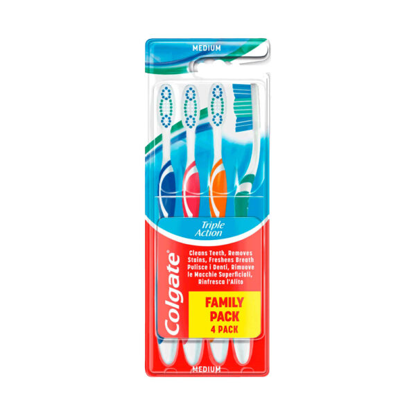 Escova de Dentes COLGATE Triple Action Média 4un