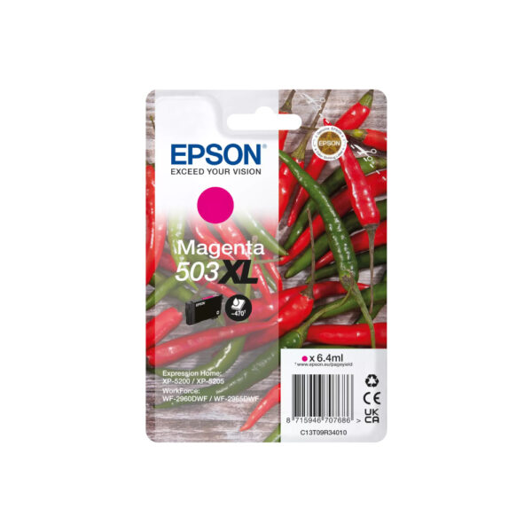 Tinteiro Epson 503XL Magenta C13T09R34010 6,4ml 470 Pág.