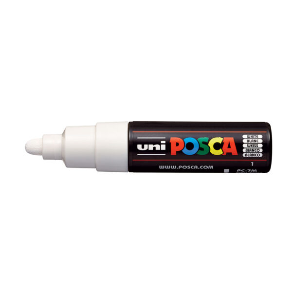 Marcador Uniball Posca PC-7M 4,5mm Branco 1un