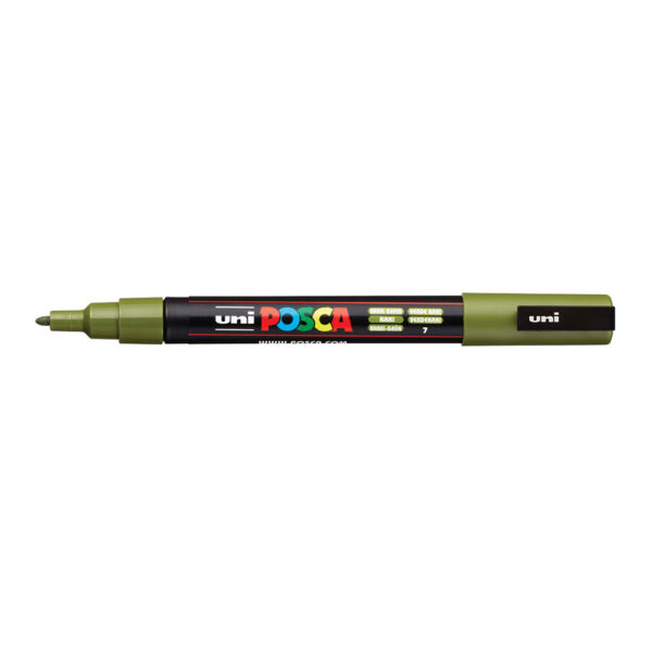 Marcador Uniball Posca PC-3M 0,9mm Verde Kaki 1un