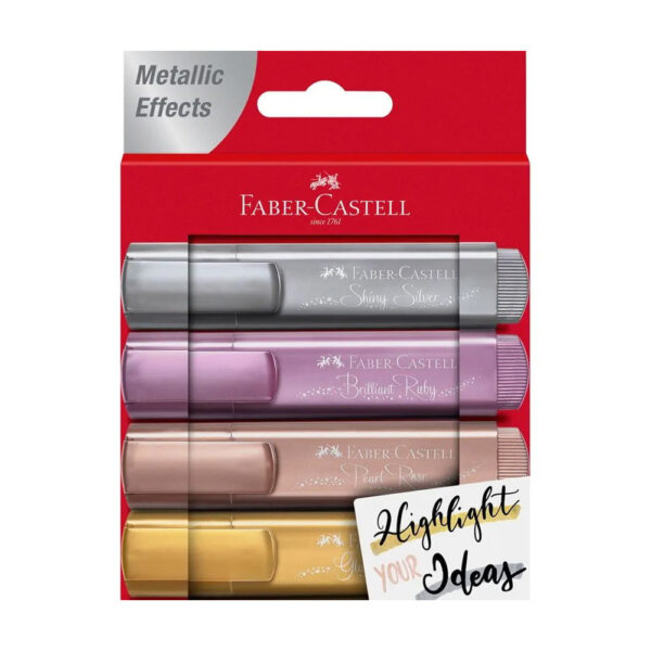 Marcador Metalico Faber-Castell Textliner 46 - 4un