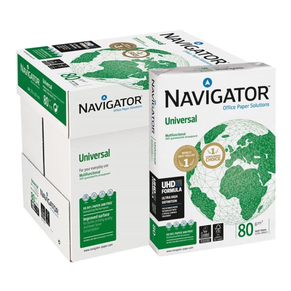 Papel 080gr Fotocopia A4 Navigator Universal 5x500 Folhas