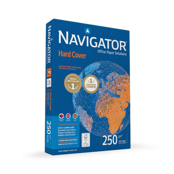 Papel 250gr Fotocopia A4  Navigator Hard Cover 1x125Folhas