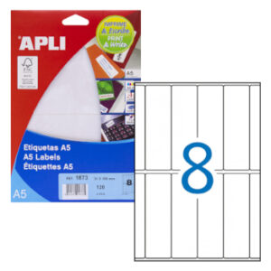 Etiquetas 31x100 Apli 01873 15 Folhas A5 120un