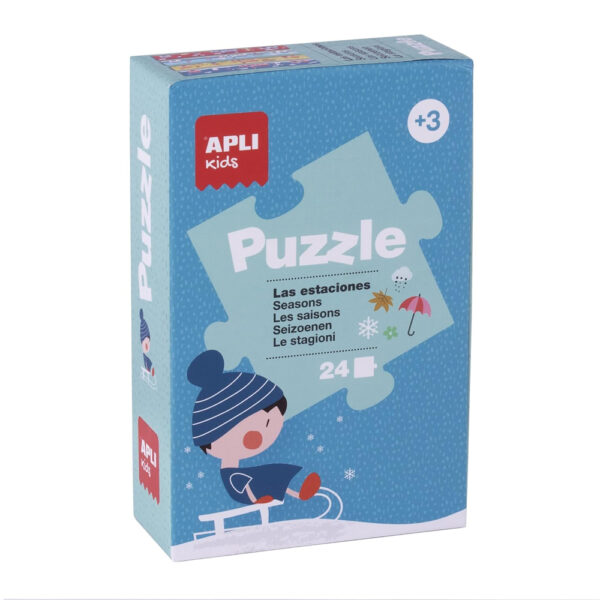 Jogo Puzzle Apli Kids Tema 4 Estações 24 Peças