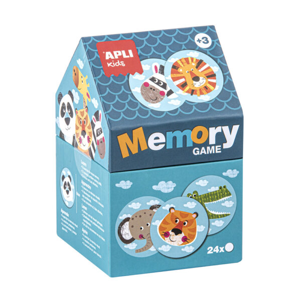 Jogo Puzzle Apli Casinha de Memória Tema Safari 24 Peças