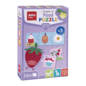 Jogo Puzzle Apli Tema Origem dos Alimentos 36 Peças
