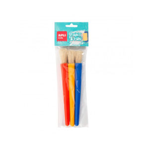 Pincel para Guache e Aguarela Apli Jumbo Ponta Redonda 3un