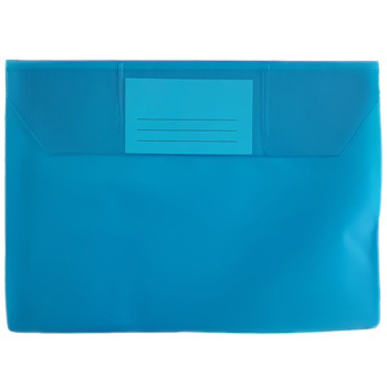Bolsa Envelope A5 PVC Visor Transparente Azul 10un