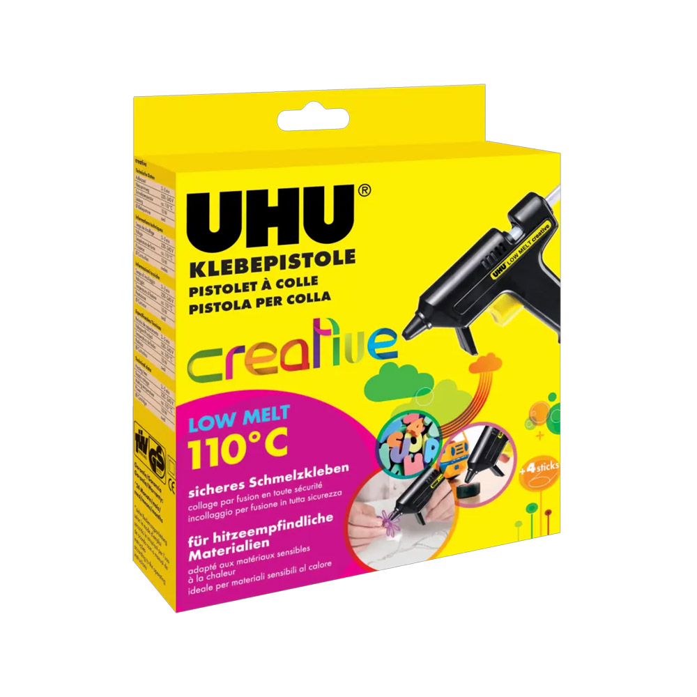 Pistola de Cola Quente UHU Creative 110º + 4 recargas
