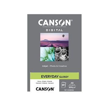 Papel 10,2x12,5cm 200g Foto Canson Everyday Glossy 50 Folhas