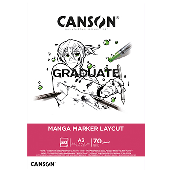 Bloco Canson Graduate Manga Marker Layout A3 70g 50Fls