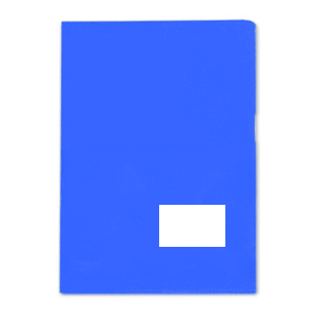 Classificador Plastico c/Bolsa int,Visor,Etiq Azul-1un