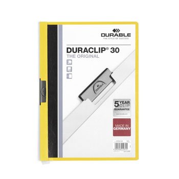 Classificador Clip Lateral Durable 2200 Amarelo