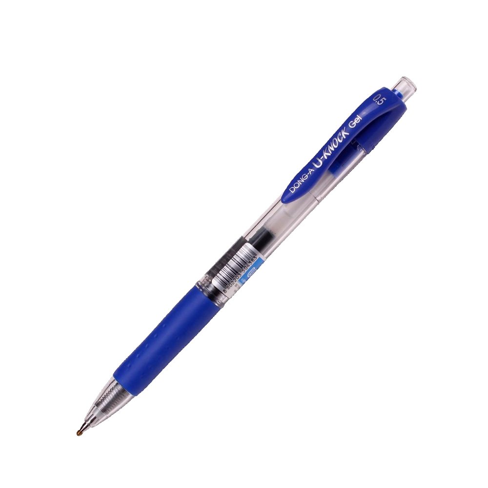 Esferográfica Gel Dong-A U-Knock M Retrátil Azul 0,5mm 12un