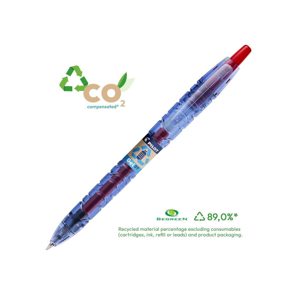 Esferográfica Gel Pilot B2P BG Retrátil Vermelho 0,7mm 1un