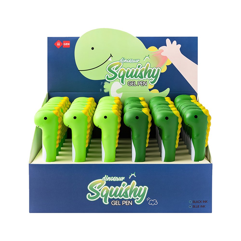 Esferográfica Gel Squishy Dino Azul 0,5mm 1un