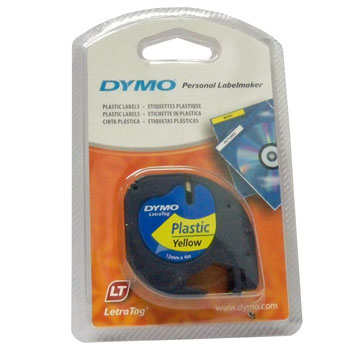 Fita 12mmx4m Preto/Amarelo Plástico 91202