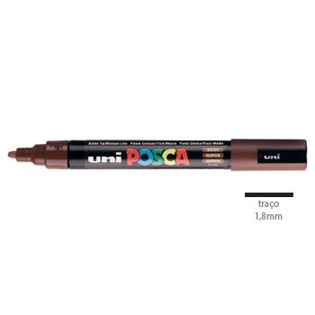 Marcador Uniball Posca PC-5M 1,8mm Castanho (21) 1un