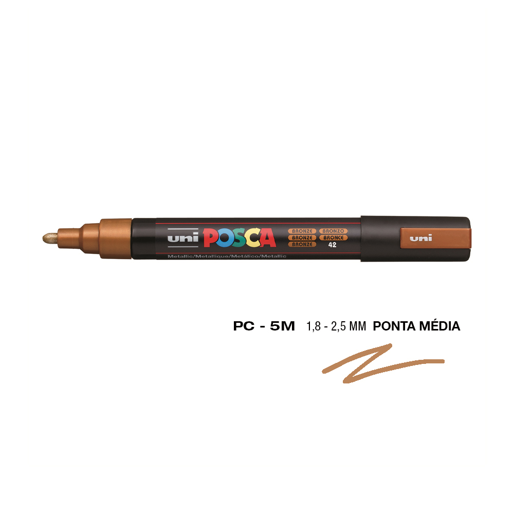 Marcador Uniball Posca PC-5M 1,8mm Bronze (42) 1un