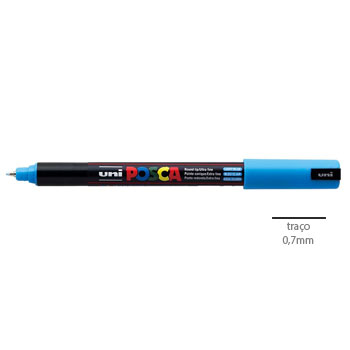 Marcador Uniball Posca PC-1MR 0,7mm Azul Claro (8) 1un