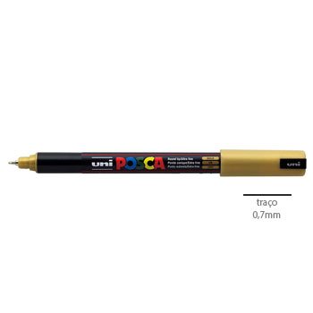 Marcador Uniball Posca PC-1MR 0,7mm Ouro (25) 1un