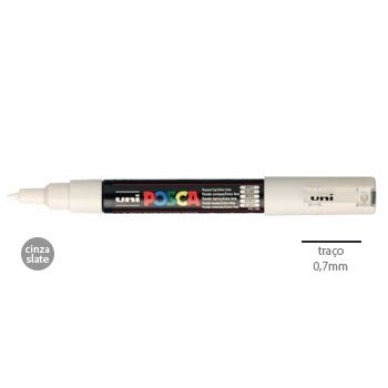 Marcador Uniball Posca PC-1M 0,7mm Cinza Slate (61) 1un