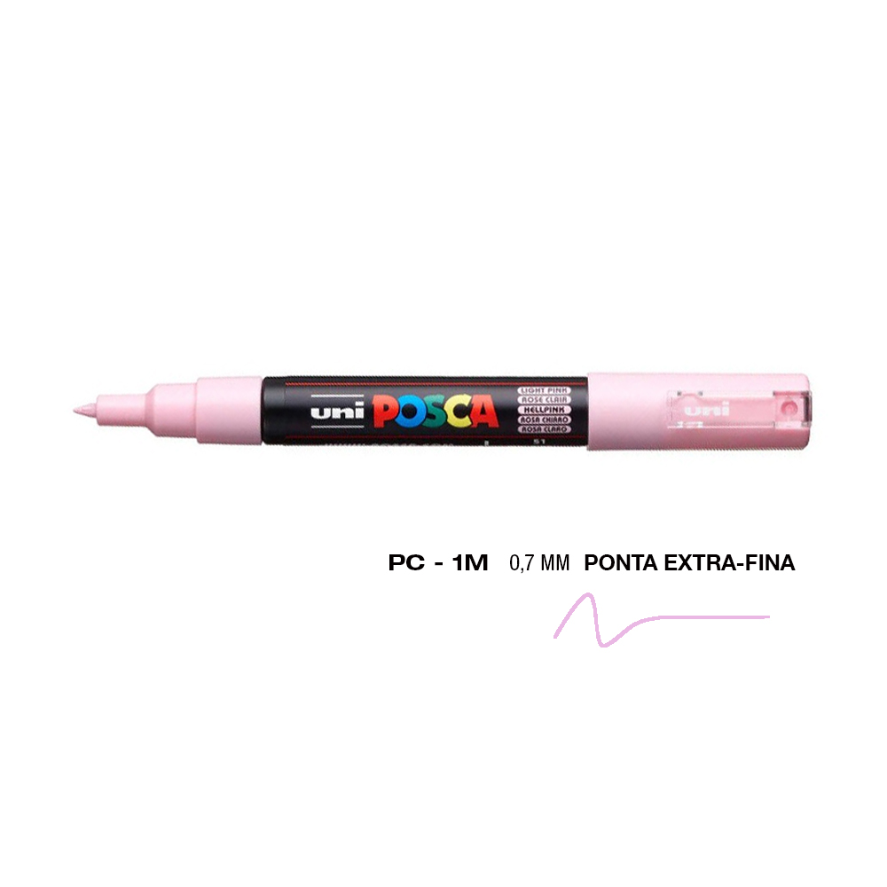 Marcador Uniball Posca PC-1M 0,7mm Rosa Claro (51) 1un