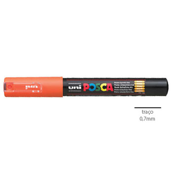 Marcador Uniball Posca PC-1M 0,7mm Laranja (4) 1un