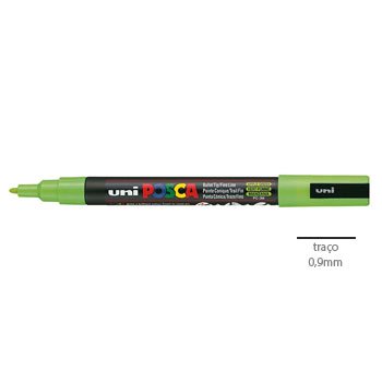 Marcador Uniball Posca PC-3M 0,9mm Verde Maça (72) 1un