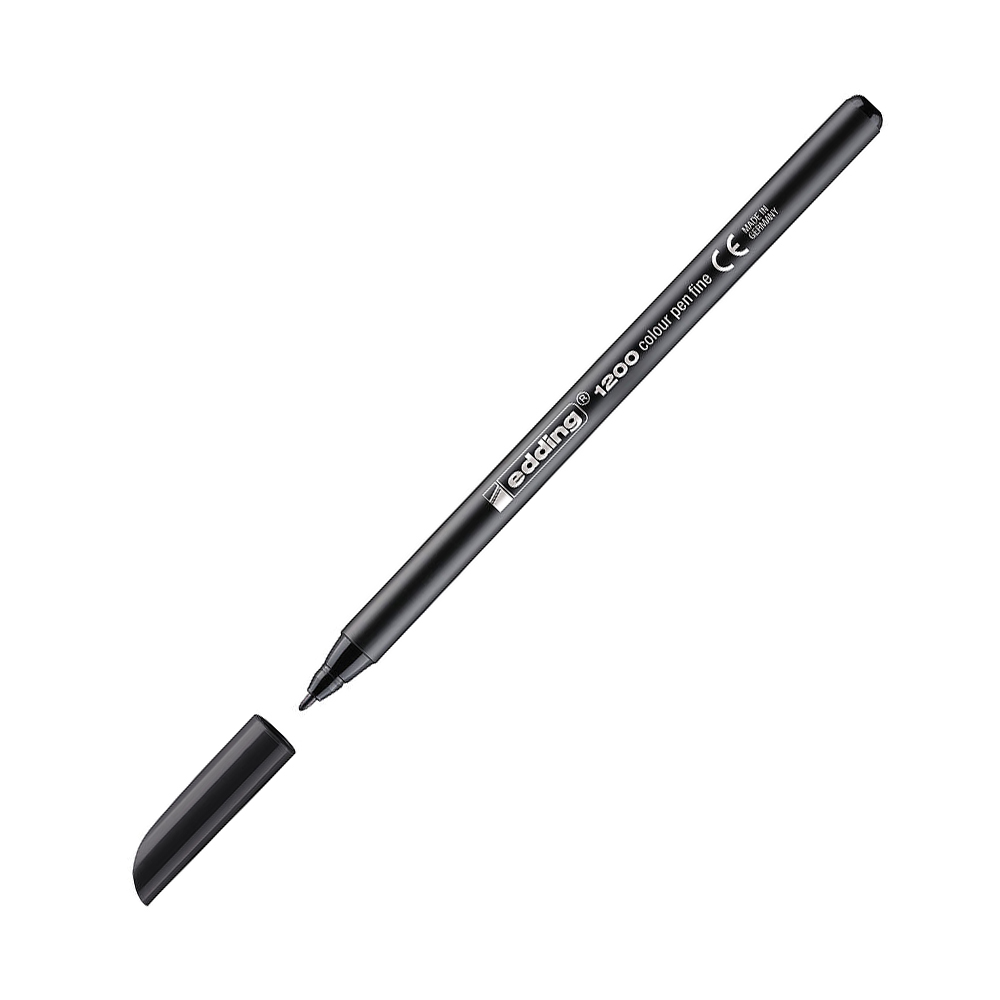 Marcador Médio Edding 1200 1mm Preto 1un