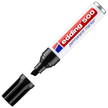 Marcador Permanente Grosso Edding 500 2-7mm Preto 1un
