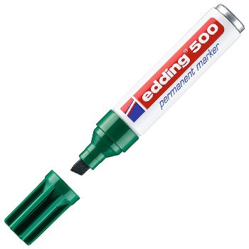 Marcador Permanente Grosso Edding 500 2-7mm Verde 1un