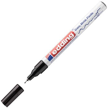 Marcador Permanente Fino Edding 780 0,8mm Preto 1un