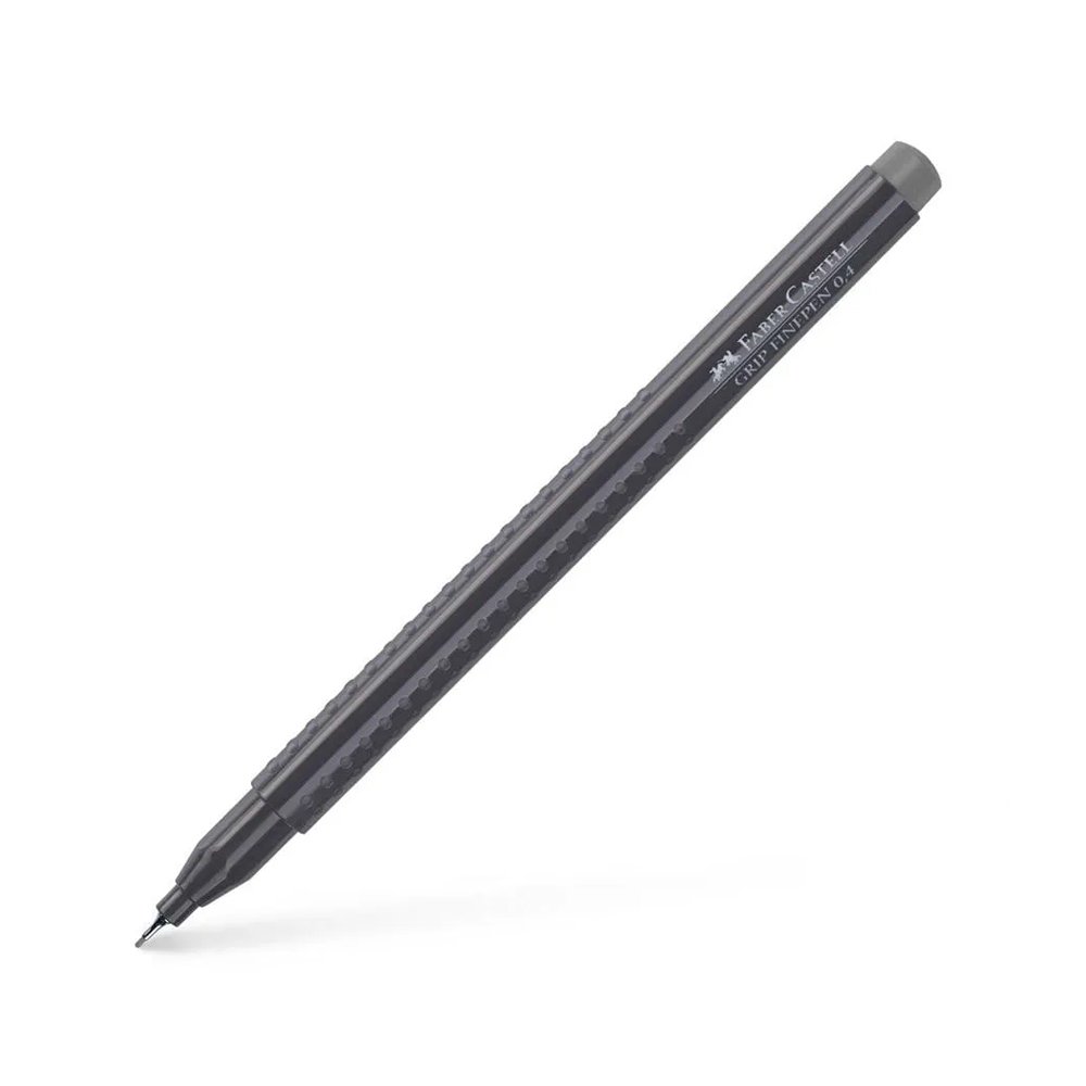 Marcador Fino Faber-Castell 0,4mm Cinza 1un