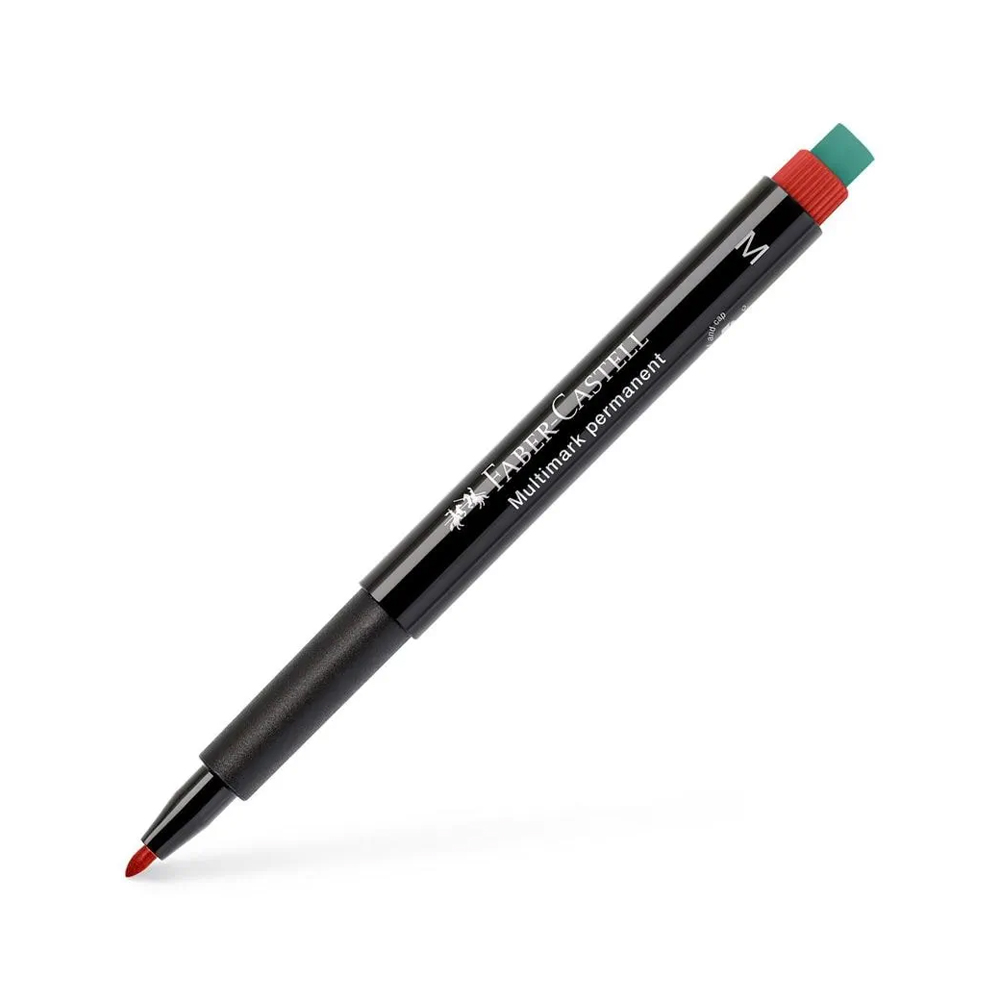 Marcador Permanente Médio Faber-Castell 0,9mm Vermelho 1un