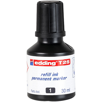 Recarga Marcadores Permanentes Edding T-25 30ml Preto