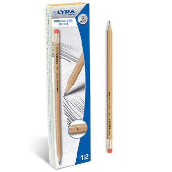 Lápis Grafite Nº1-B Lyra Pro Natura Office Cx 12un