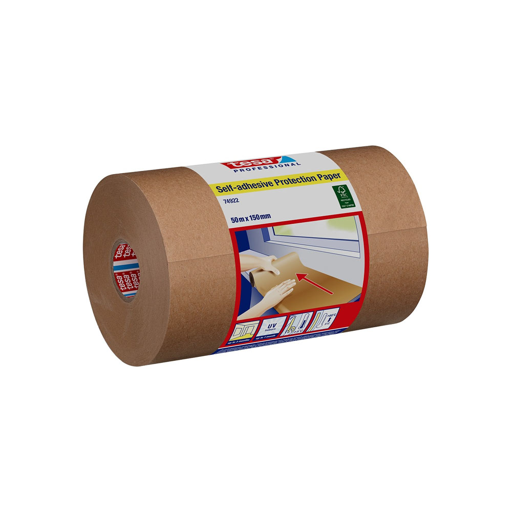 Papel de Proteção Autoadesivo 150mmx50mts Tesa 74922