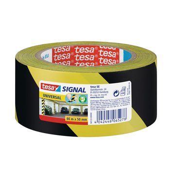 Fita Adesiva PP Sinalização Amarelo/ Preto 50mmx66m 1un