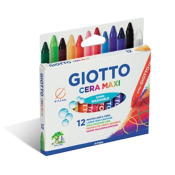Lápis de Cera 12 Cores Giotto Maxi